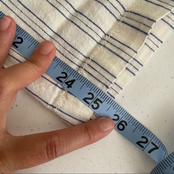 Anthropologie Striped Cream and Blue Trousers - Picture 11 of 11